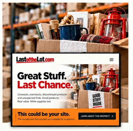 LastoftheLot.com branded website and original closeout retail imagery